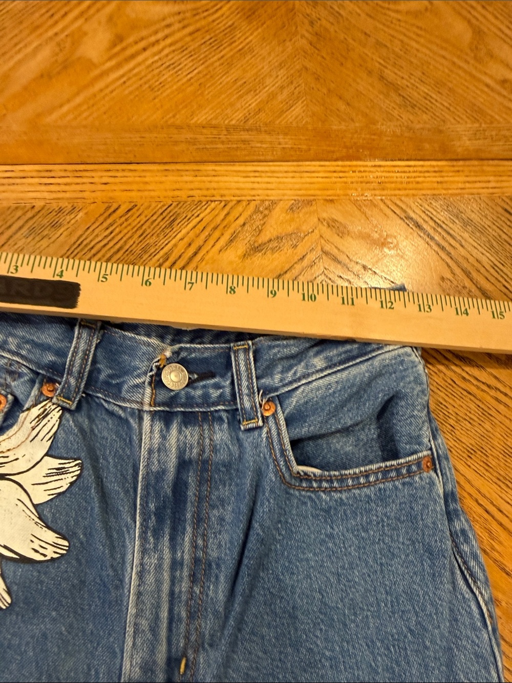 Levi’s x Farm Rio High Loose Floral Lilies Wide Leg Jeans Size 26 90s Boho Colab - Picture 7 of 12